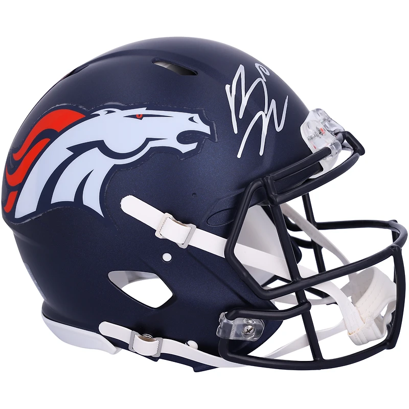Bo Nix Denver Broncos Autographed 2024 Riddell Speed Authentic Helmet