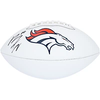 Ballon de football Franklin White Panel autographié par Bo Nix Denver Broncos