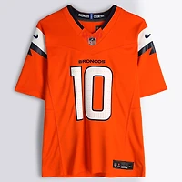 Bo Nix Denver Broncos Autographed Orange Nike Vapor F.U.S.E. Limited Jersey - Art by Cavier Coleman - Limited Edition #1/1