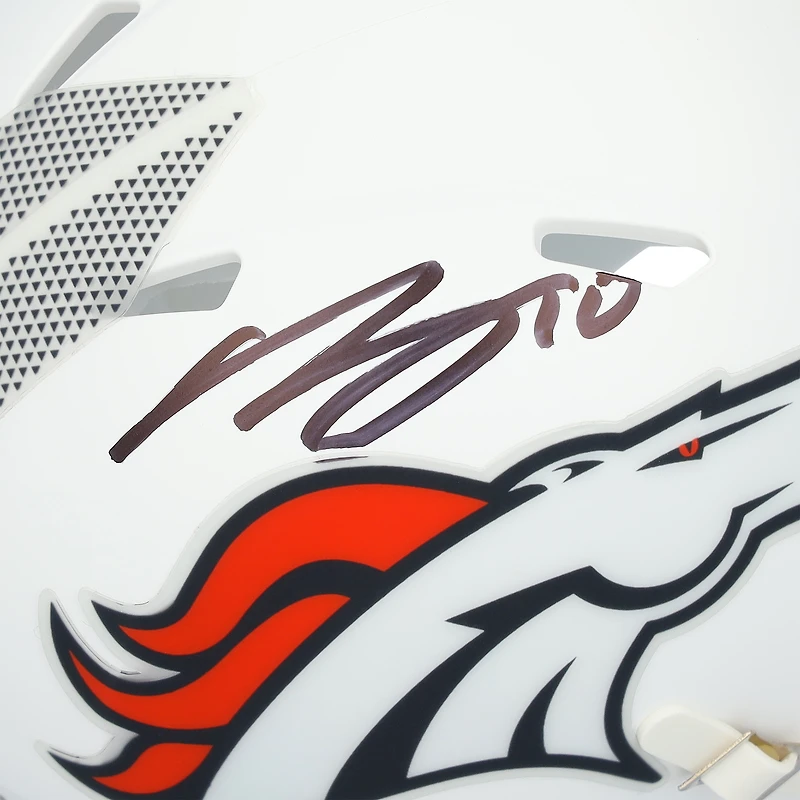 Bo Nix Denver Broncos Autographed Riddell 2024 Alternate Speed Mini Helmet