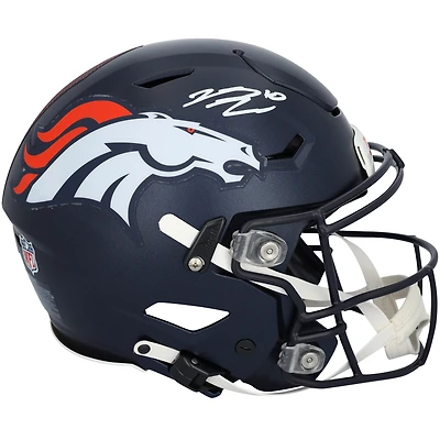 Casque Riddell Speed ​​Flex 2024 authentique dédicacé par Bo Nix des Denver Broncos