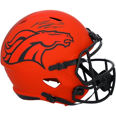 Casque Riddell Rave Speed ​​autographié par Bo Nix des Denver Broncos