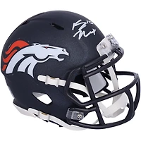 Casque Riddell Speed ​​Mini autographié par Bo Nix Denver Broncos