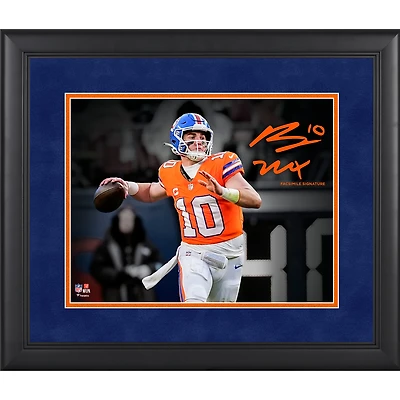 Bo Nix Denver Broncos Facsimile Signature Framed 11" x 14" Spotlight Photograph