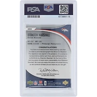 Brandon Marshall Denver Broncos Autographié 2006 Upper Deck SP Authentic Logo Relic RPA #260 #487/999 PSA Authentifié 8 Rookie Card