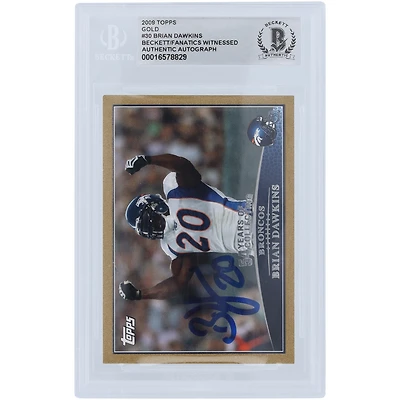 Brian Dawkins Denver Broncos Autographed 2009 Topps Gold #30 #/2009 Beckett Fanatics Witnessed Authenticated Card 
