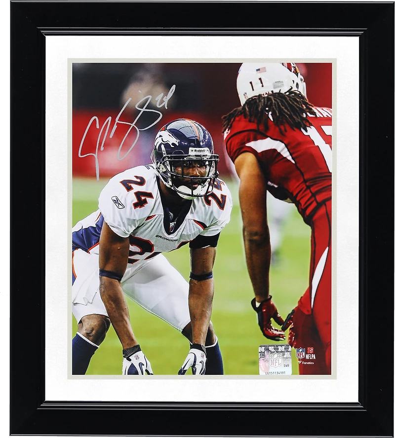 Champ Bailey Denver Broncos Autographed 8" x 10" Matchup vs. Larry Fitzgerald Photograph