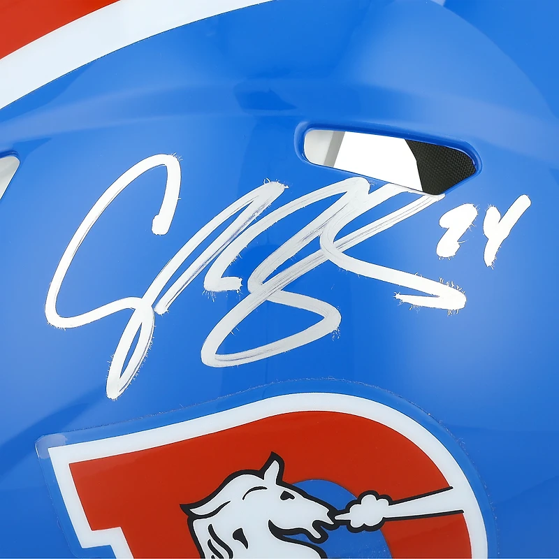 Champ Bailey Denver Broncos Autographed Riddell 1975-1996 Throwback Speed Authentic Helmet