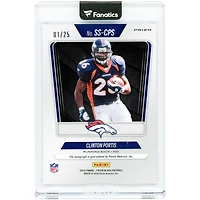 Carte autographiée par Clinton Portis des Broncos de Denver, collection Panini Prizm Black Mojo Prizm Sensational Signatures 2025, numéro SS-CPS, numéro 1/25