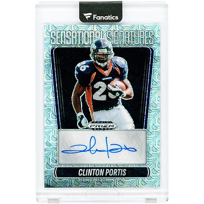 Carte autographiée par Clinton Portis des Broncos de Denver, collection Panini Prizm Black Mojo Prizm Sensational Signatures 2025, numéro SS-CPS, numéro 1/25