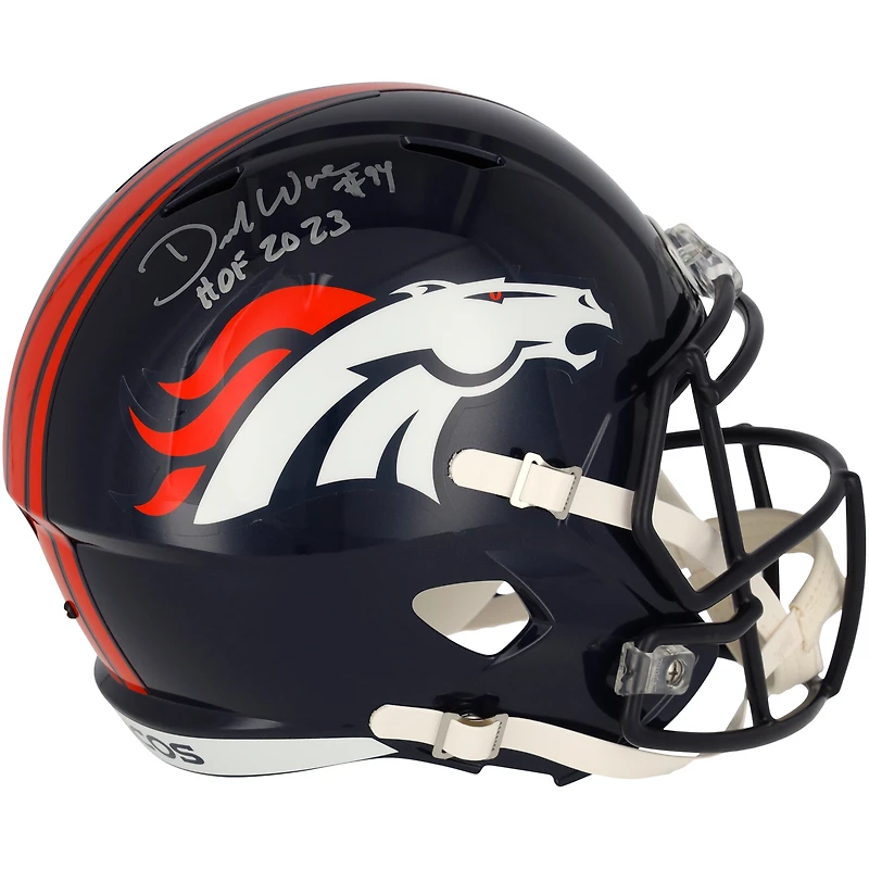 DeMarcus Ware Denver Broncos Autographed Riddell Speed Replica Helmet with "HOF 23" Inscription
