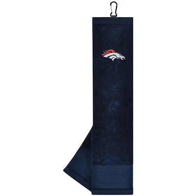 Serviette de toilette Denver Broncos 16" x 24" à trois volets (face et club)