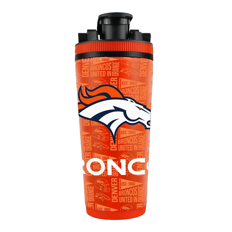 Bouteille shaker en acier inoxydable 4D de 26 oz des Broncos de Denver