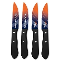 Ensemble de couteaux à steak en acier inoxydable 4 pièces Denver Broncos