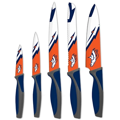 Ensemble de couteaux à couverts en acier inoxydable 5 pièces Denver Broncos