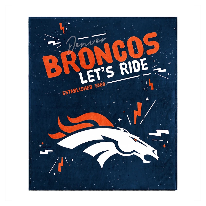 Couverture en peluche Denver Broncos 60" x 70"