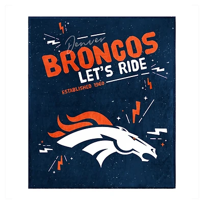 Couverture en peluche Denver Broncos 60" x 70"