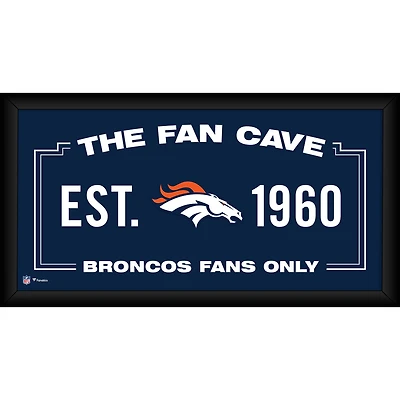 Denver Broncos Framed 10" x 20" Fan Cave Collage