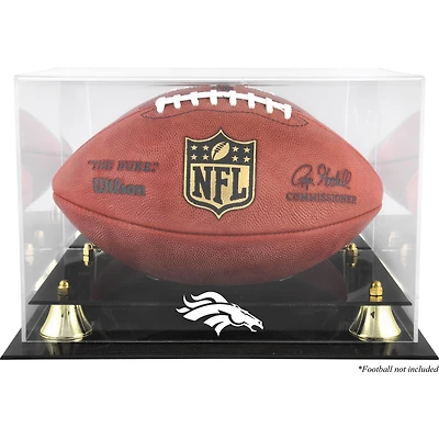 Vitrine de présentation du logo de l'équipe de football Golden Classic des Denver Broncos