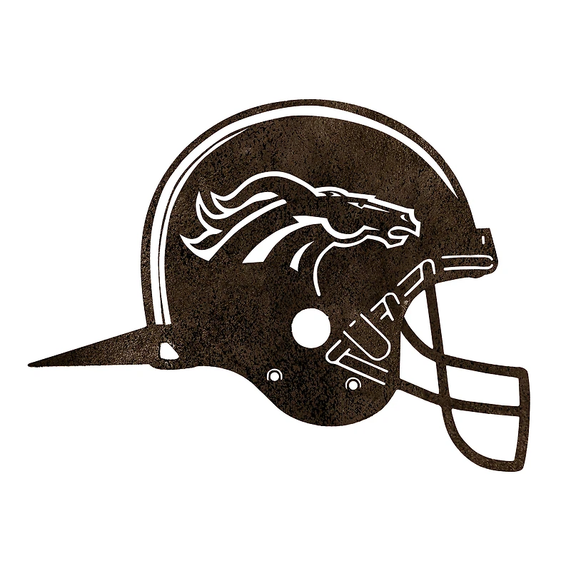 Pointe de casque d'art de jardin en métal Denver Broncos