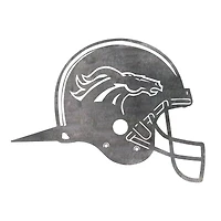 Pointe de casque d'art de jardin en métal Denver Broncos