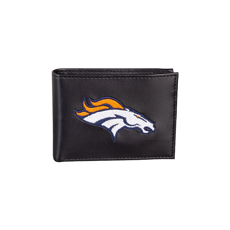 Denver Broncos Synthetic Leather Embroidered Bifold Wallet