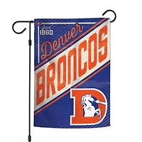 Drapeau de jardin Denver Broncos WinCraft double face 12'' x 18''