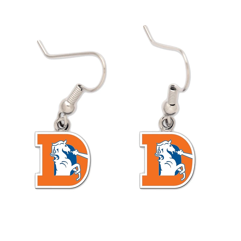 Boucles d'oreilles à fil métallique avec logo Denver Broncos WinCraft pour femmes