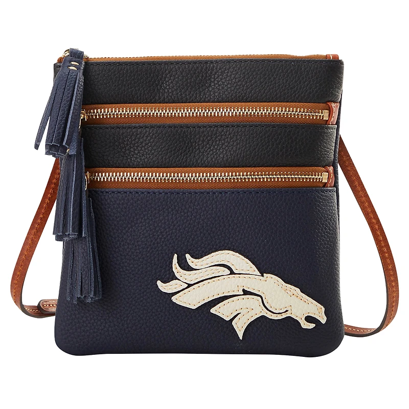 Dooney & Bourke Denver Broncos Infield Triple Zip Crossbody Purse