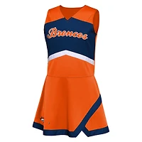 Ensemble deux pièces pour fille préscolaire orange Denver Broncos Cheer Captain Jumper avec Bloomer