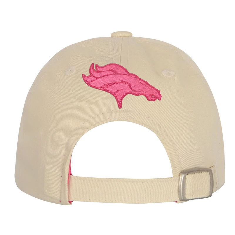 Girls Youth Outerstuff Cream Denver Broncos Blitz Adjustable Hat