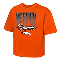 Girls Youth Outerstuff  Orange Denver Broncos Big City Boxy T-Shirt