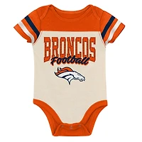Ensemble trois pièces pour bébé et nouveau-né Outerstuff Denver Broncos Up One : body, bavoir chaussons