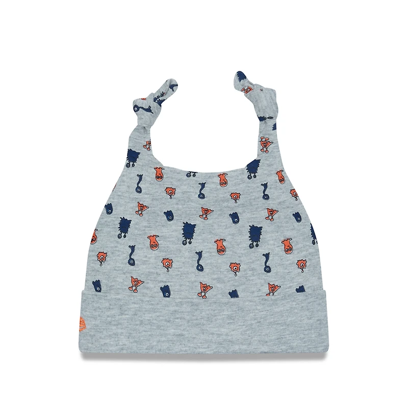 Bonnet en tricot à revers New Era gris chiné Denver Broncos Critter pour bébé