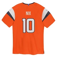 Maillot de jeu Nike Bo Nix orange Denver Broncos pour enfant
