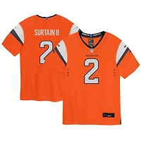 Maillot de jeu Nike Patrick Surtain II orange Denver Broncos pour enfant