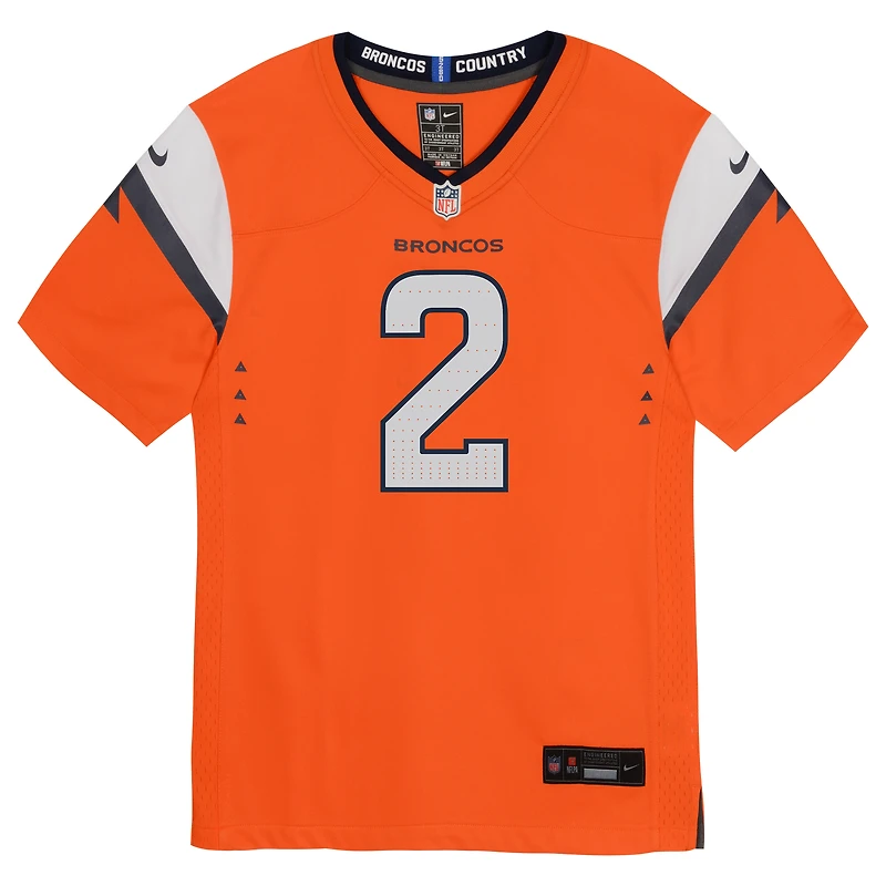 Maillot de jeu Nike Patrick Surtain II orange Denver Broncos pour enfant