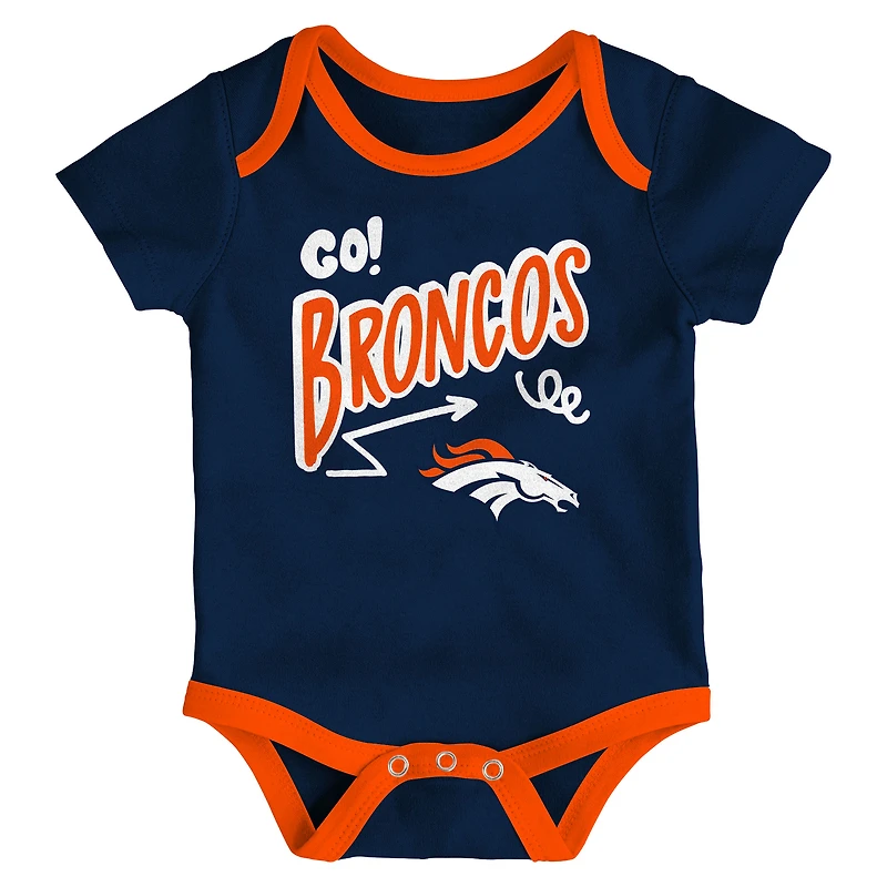 Ensemble de trois pièces pour bébé Outerstuff Denver Broncos All Day Play