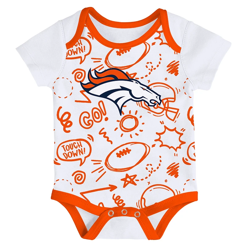 Ensemble de trois pièces pour bébé Outerstuff Denver Broncos All Day Play