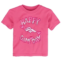 T-shirt rose pour bébé Denver Broncos Happy Gameday