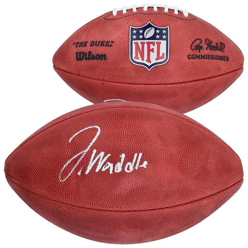 Ballon de football Wilson Duke en couleur, autographié par Jaylen Waddle (Denver Broncos)
