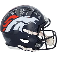 John Elway & Peyton Manning Denver Broncos Autographed Riddell Speed Authentic Helmet with Multiple Inscriptions - Limited Edition #10/10