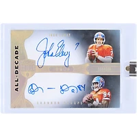 John Elway & Shannon Sharpe Denver Broncos Autographed 2021 Panini Eminence Dual Auto Black Box #ADA-ES #1/1 Card