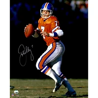 John Elway Denver Broncos Autographed 16'' x 20'' Throwback Jersey Dropback Photograph