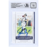 John Elway Denver Broncos Autographié 2020 Panini National Treasures Treasured Moments #TM-JE #/99 Beckett Fanatics Witnessed Authenticated 10 Card