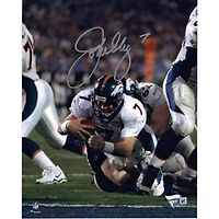 John Elway Denver Broncos Autographed 8" x 10" White Diving Photograph