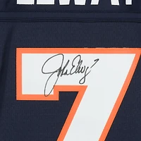 John Elway Denver Broncos Dédicacé Mitchell & Ness Navy Replica Jersey