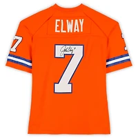 John Elway Denver Broncos Autographed Orange Mitchell & Ness 1990 Legacy Jersey  