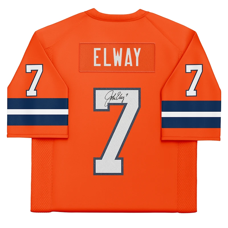 John Elway Denver Broncos Autographed Orange Mitchell & Ness 1990 Legacy Jersey  