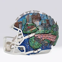 John Elway Denver Broncos Autographed Riddell 1975-1996 Throwback Speed Authentic Helmet - Art by Charles Fazzino - NF70445099